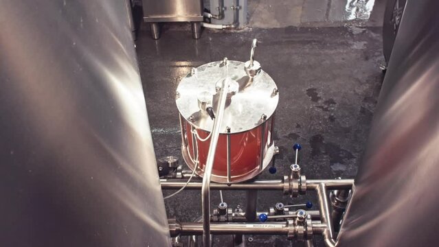 Craft beer brewing equipment in privat brewery