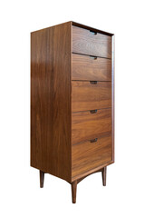 wooden cabinet ,modern style isolate on white background