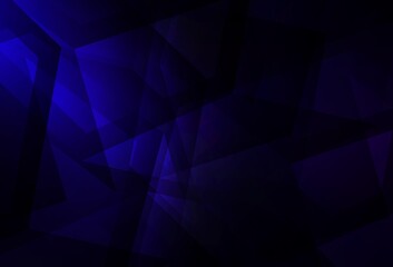 Obraz premium Dark BLUE vector low poly background.