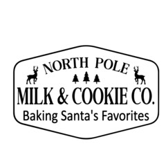 milk and cookie baking santa's favorites inspirational quotes, motivational positive quotes, silhouette arts lettering design