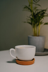cup of tea on a table