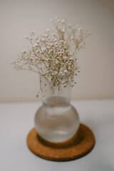 glass vase on a table