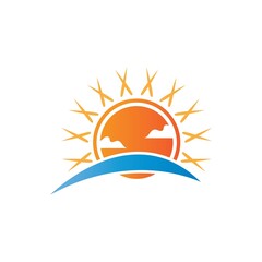 Sun Vector illustration Icon template design