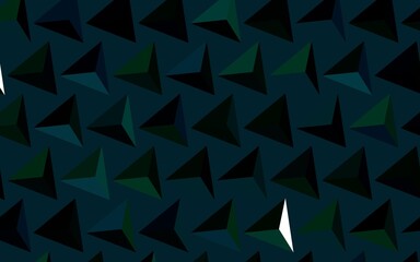Dark Blue, Green vector background with polygonal style.