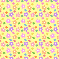 Seamless floral pattern.Silhouette of flowers with branches, leaves and berries. Abstract roses, tender pastel colors. Perfect for cotton fabric, texture, paper, shawls.