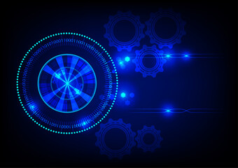 digital abstract background circle style glow hitech technology network futuristic vector illustration