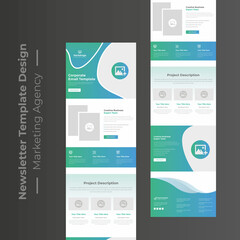 Business B2B E-newsletter Mailchimp email marketing template For Agency, Creative, Corporate, Blog, Magazine, E-commerce, Retail Service Promotion
