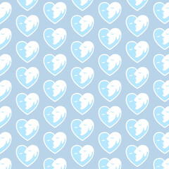 seamless pattern with hearts