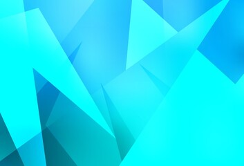 Light BLUE vector background with triangles.