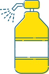 消毒液　消毒スプレー　消毒　シンプル　黄色