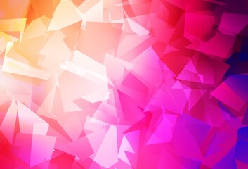 Light Pink, Yellow vector low poly background.
