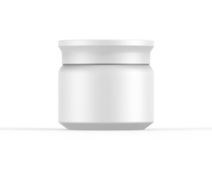 Blank cosmetic cream and gel jar for branding and mockup, 3d render illustration
