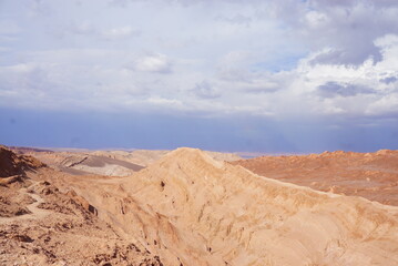 Fototapeta na wymiar チリにあるアタカマ砂漠の月の谷
