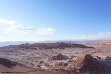 チリにあるアタカマ砂漠の月の谷
