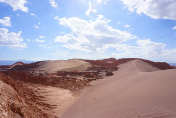 Fototapeta na wymiar チリにあるアタカマ砂漠の月の谷