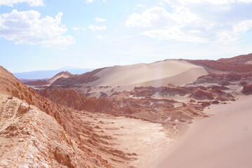 チリにあるアタカマ砂漠の月の谷