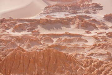 チリのアタカマ砂漠の月の谷