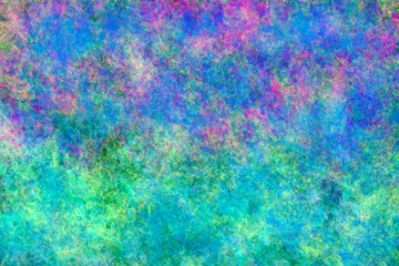 紫とエメラルドグリーンと青の描画したようなグランジ