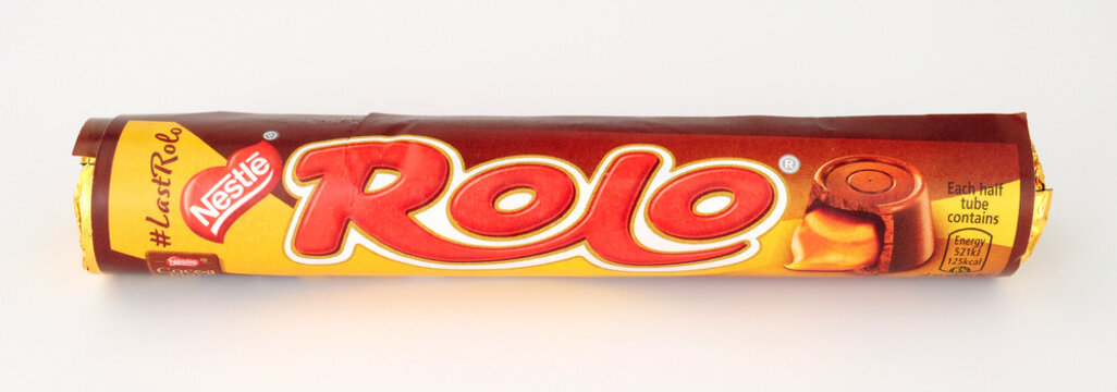 Nestle Rolo chocolates with slow melting soft toffee filled centres classic confectionery in the United Kingdom