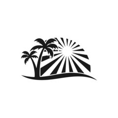 palm tree logo design