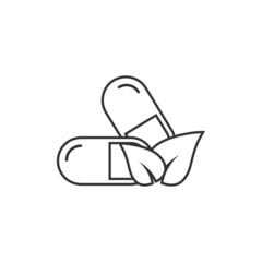 Vitamin pill note icon in flat style. Capsule vector illustration on white isolated background. Antibiotic sign business concept.