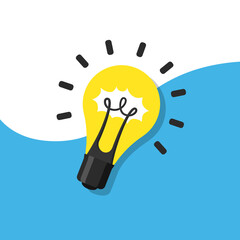 Colorful flat vector of light bulb template, background illustration for your design paper website app or presentations.