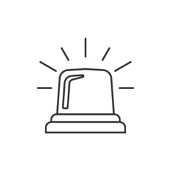 Emergency alarm icon in flat style. Alert lamp vector illustration on isolated background. Police urgency sign business concept.