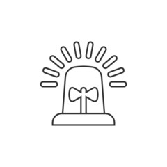 Emergency alarm icon in flat style. Alert lamp vector illustration on isolated background. Police urgency sign business concept.