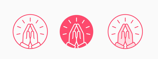 Charity icon. Sponsor, foundation, prayer logo template. Vector illustration.