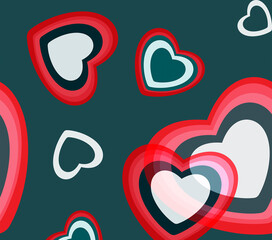 20-oz Tumbler Sublimation. On Valentine's Day. The theme of love and relationships. Hearts. Drawing on the packaging. Template for a postcard.