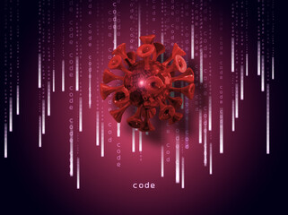 gene code virus illustration	
