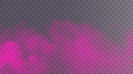 Vector isolated smoke PNG. Pink smoke texture on a transparent black background. Special effect of steam, smoke, fog, clouds.   © Виктория Проскурина