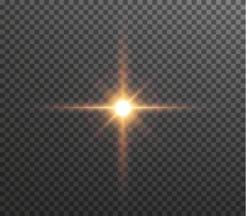 Light star gold png. Light sun gold png. Light flash gold png. vector illustrator.	