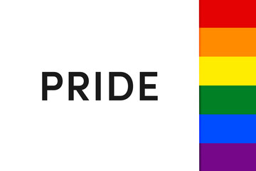 Gay Pride Month in June. LGBTQ multicolored rainbow flag. Original color symbol of gay pride concept background, high resolution poster