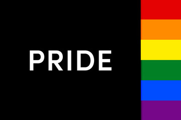 Fototapeta premium Gay Pride Month in June. LGBTQ multicolored rainbow flag. Original color symbol of gay pride concept background, high resolution poster