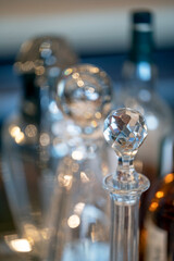 Cut crystal decanter stopper creates an elegant atmosphere for entertaining
