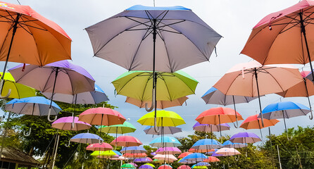 Obraz na płótnie Canvas Colorful umbrellas