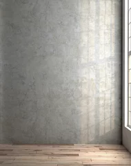 Crédence de cuisine en verre imprimé Mur Le salon vide et la décoration simulée et le fond de la texture du mur.
