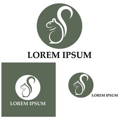 Fototapeta premium Squirrel symbol illustration vector icon background