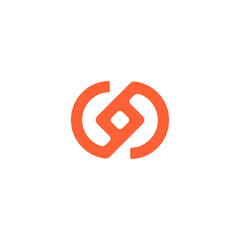 C D CD DD Letter with Diamond Drill Form Infinity Symbol Logo Design Vector
