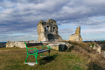 Szarvasko castle ruins in Dobrente village Hungary. .Built in 14th century. Medieval ruins what Hungarian name is Szarvaskő vára