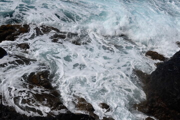 water flowing into the water