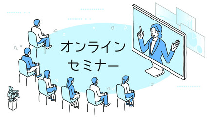 Obraz premium オンラインセミナー フレーム