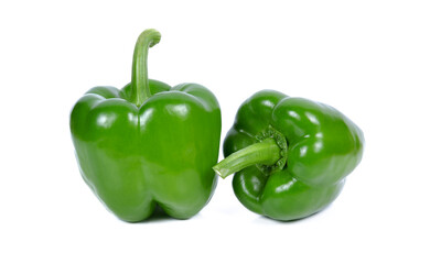Green pepper isolated on white background