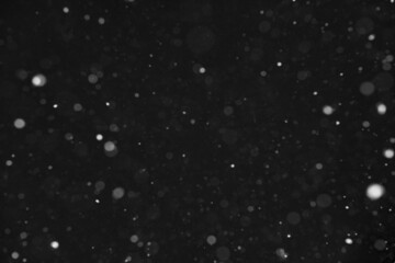 White Lights Over Dark Background Defocused