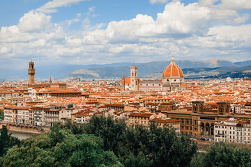 Fototapeta na wymiar panoramic view of the historic center of Florence