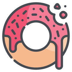 donuts line icon