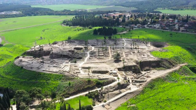 Time lapse over Megiddo National Parks, Israel clouds passing by