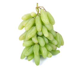 green grapes isolated on the white background