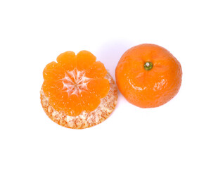 Orange fruit, tangerine,citrus isolated on white background
